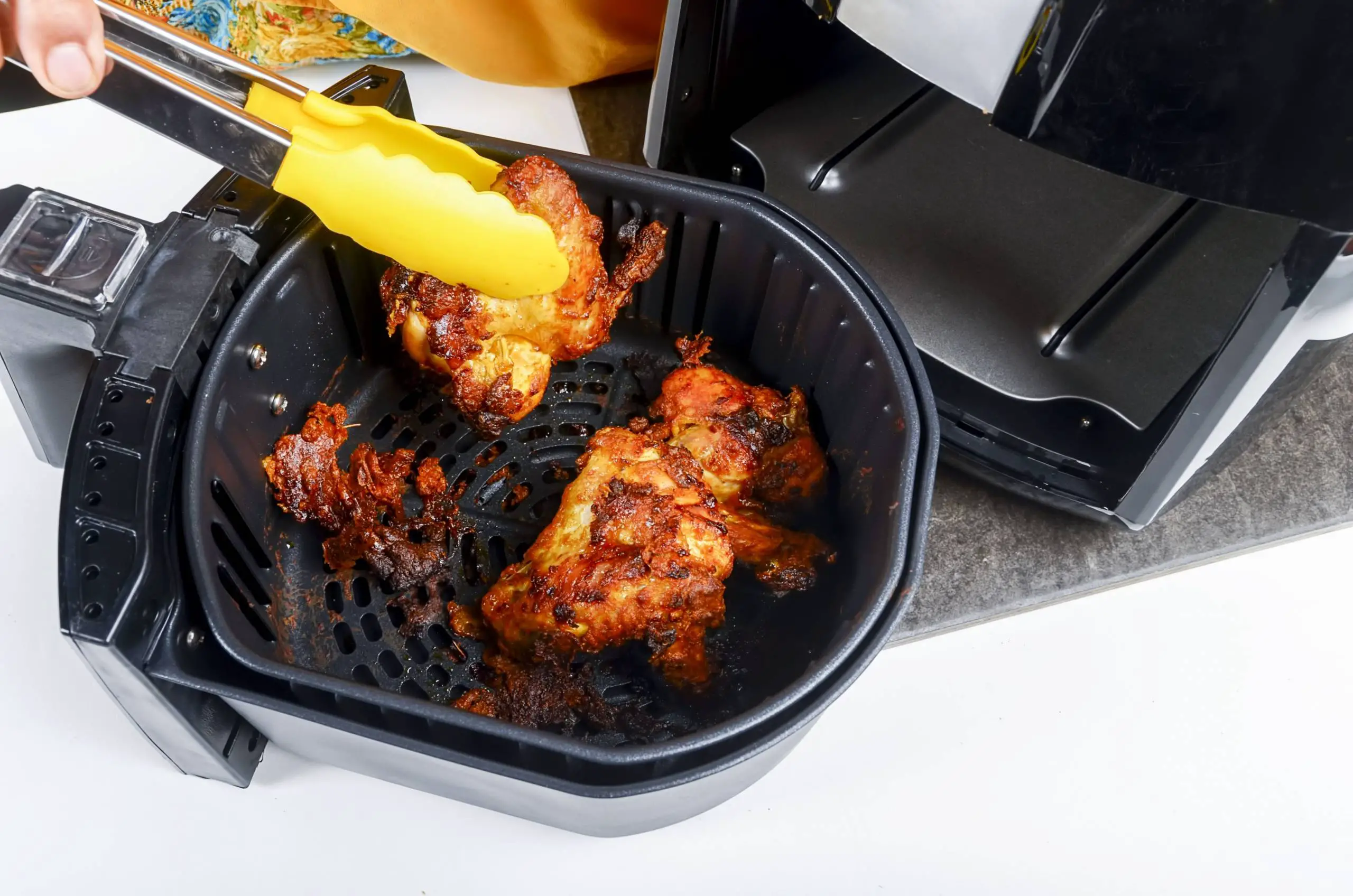 How do you keep food from sticking in an air fryer?