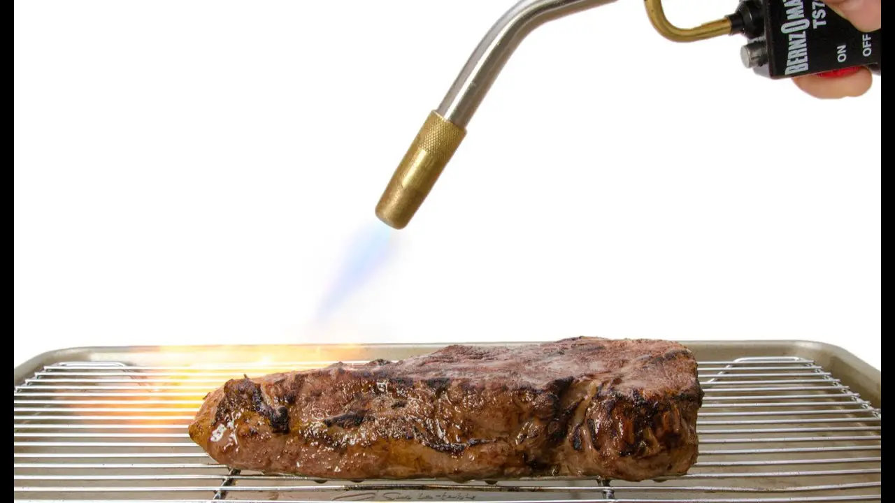 Can you sear a steak with a propane torch?