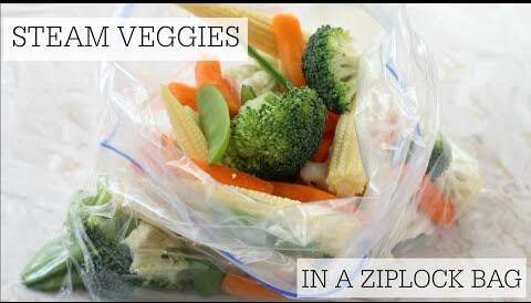 can you steam vegetables in a Ziploc bag?