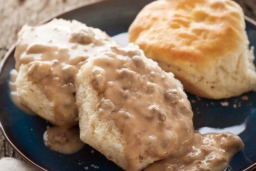 why is bob evans sausage gravy brown?